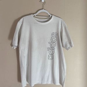 Adidas Cotton T-Shirt (White, Large)